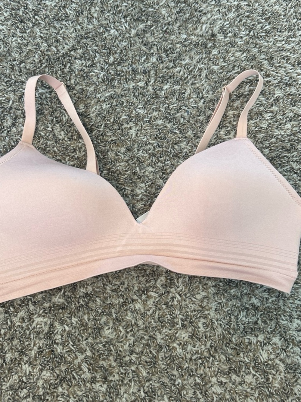 light pink wireless t shirt bra